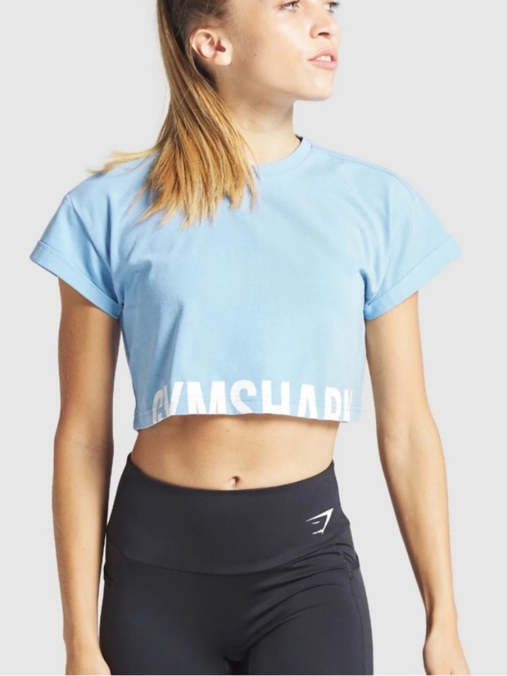 GYMSHARK FRACTION CROP TOP Boxy Fit size Medium
